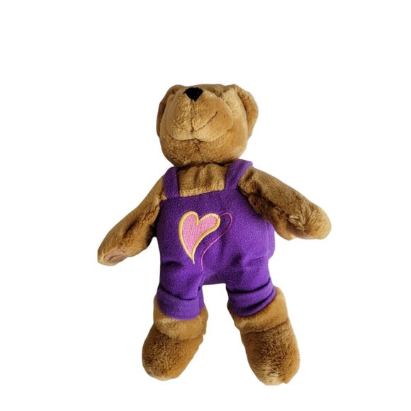 Hallmark Kiss Kiss Bears 10 inch Plush Hold Hands Hearts Valentines Day Lot of 2 - Picture 7 of 9